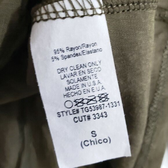 New ee:some Woman's Twisted Front Olive Blouse, Size Small - Picture 5 of 8